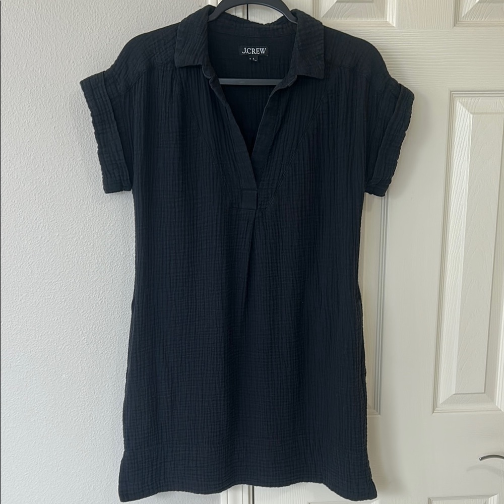J. CREW Short-sleeve gauze popover dress